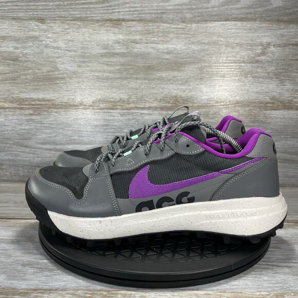 Nike ACG Men’s Lowcate Grey Purple Phantom DX2256-002 Athletic Shoes Size 11 - Picture 1 of 8